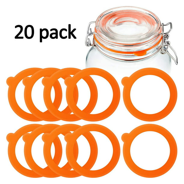 20 Silicone Sealing Rings Gaskets Replacement Airtight Washers for 4oz Mason Jar 